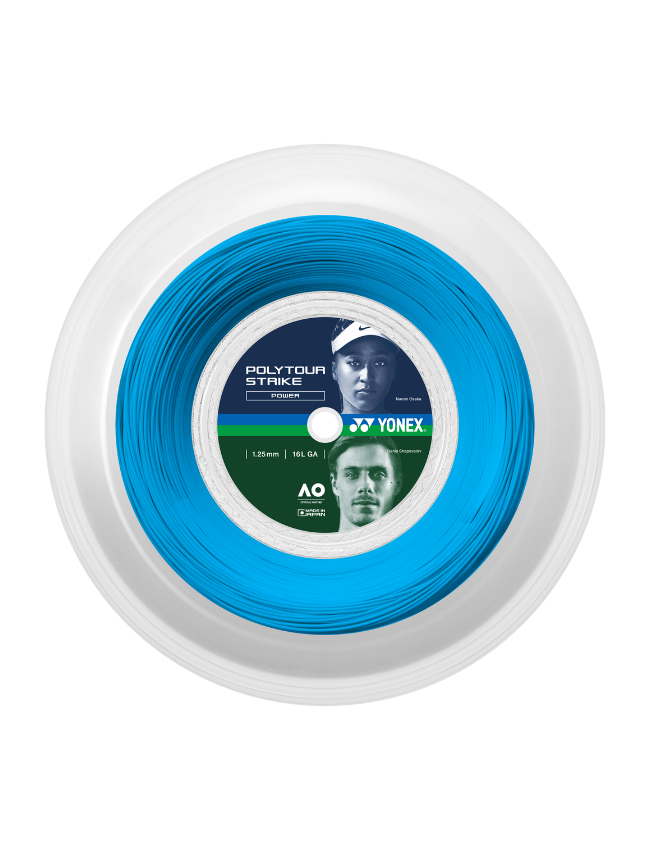 Yonex Polytour Strike 1.25mm 200m Reel Tennis String 200m Reel BLUE String (Reel) Yonex
