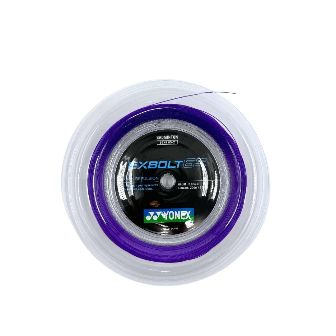 Yonex Exbolt 65 Badminton String 200m - Purple PURPLE 200m Reel String (Reel) Yonex