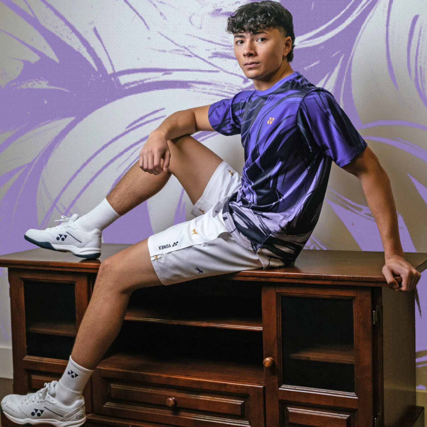 Yonex Heavenbound Stallion – Men’s Top (Celestial Purple / Cloud White) Yonex CNY2026 TT B Men Clothing Yonex