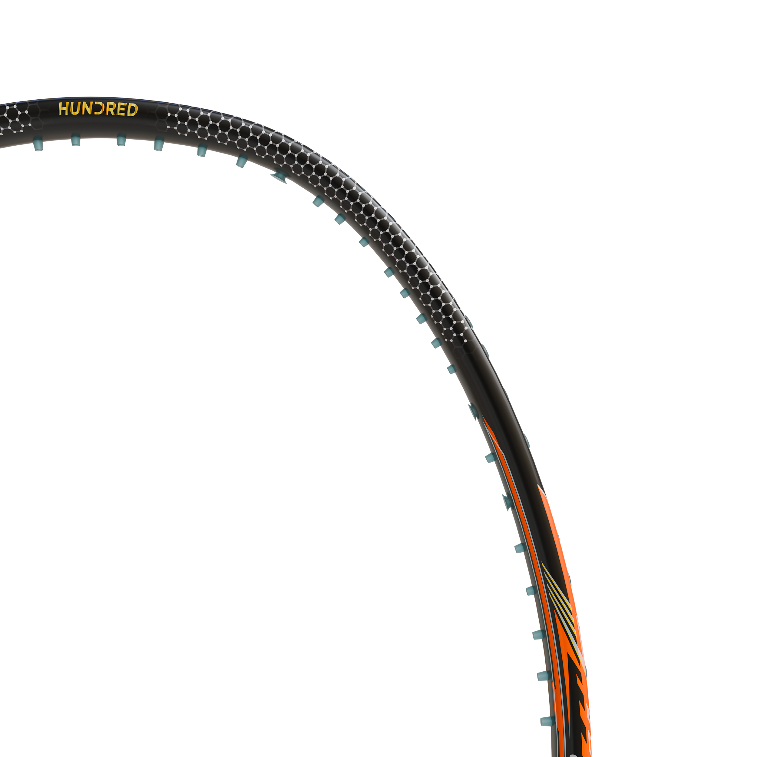 Hundred Flareon 700 Badminton Racket - Black/Orange Badminton Rackets Hundred