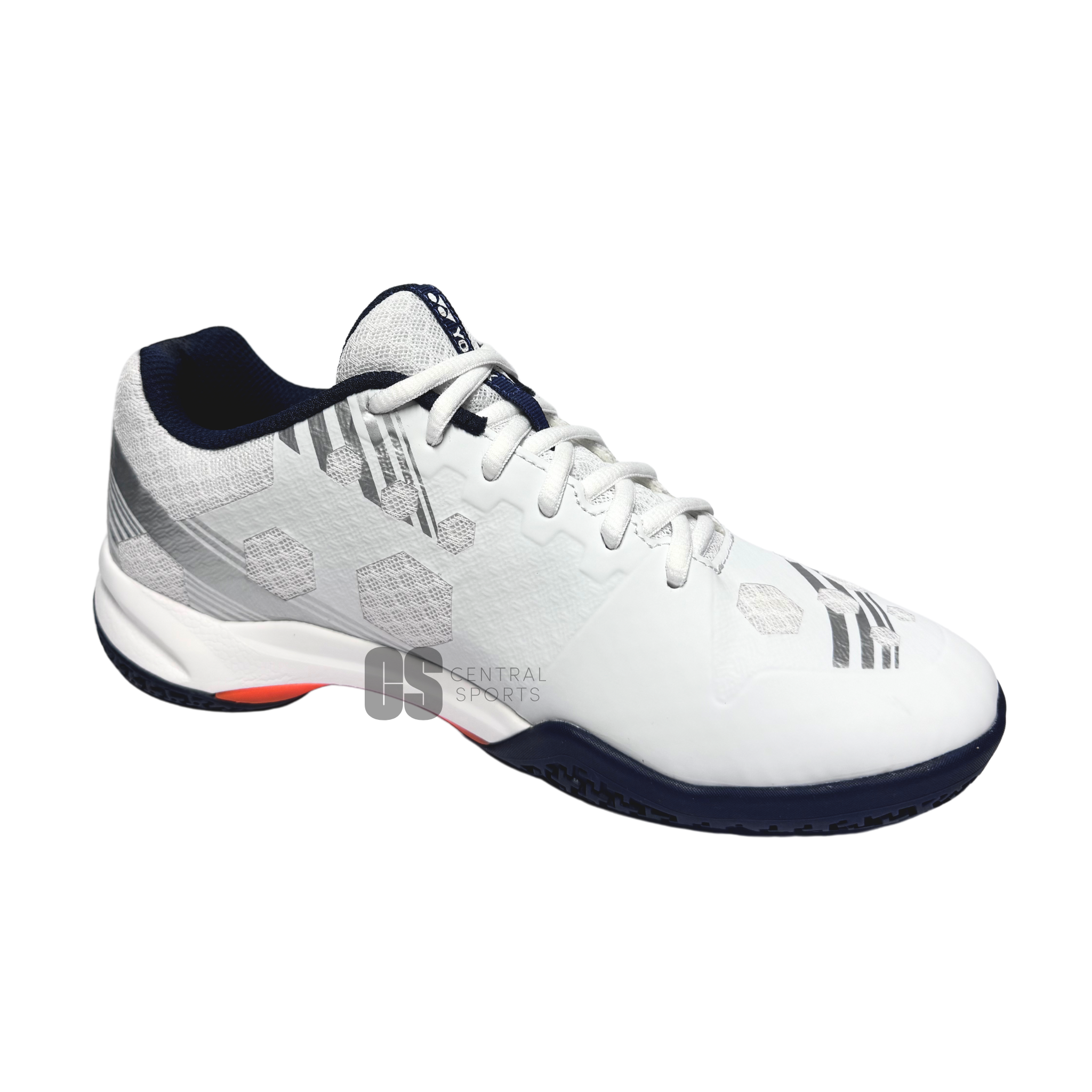 Yonex Power Cushion Strider Beat SHBSB1EX Badminton Shoes Mens (White/Orange) Badminton Shoes Yonex