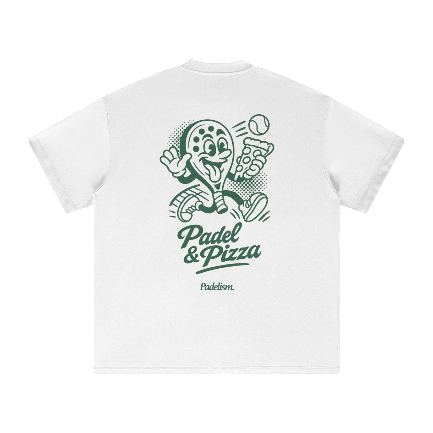 Padel & Pizza - Heavyweight T-Shirt White Padelism