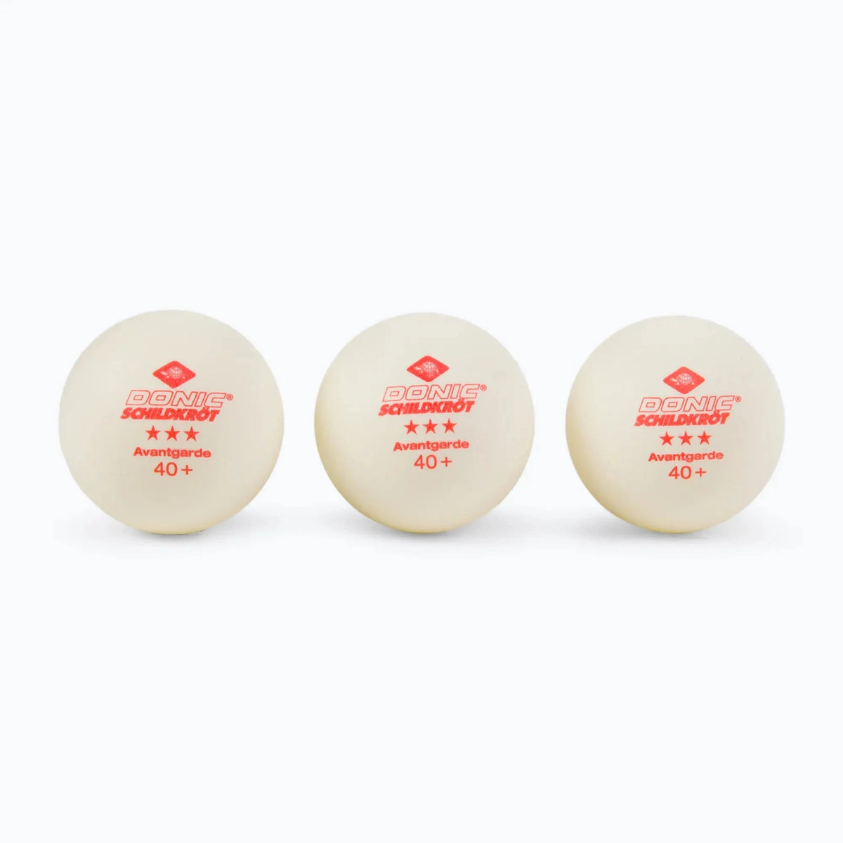 Donic-Schildkort 3-Star White Avantgarde Table Tennis Ball 3pcs - White Table Tennis Ball Donic-Schildkroet