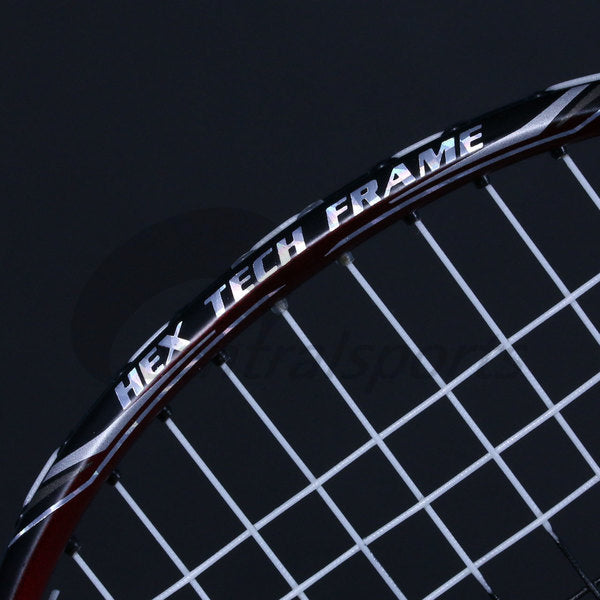 Ashaway Superlight 7 Hex Badminton Racket - Silver/Red Badminton Rackets Ashaway