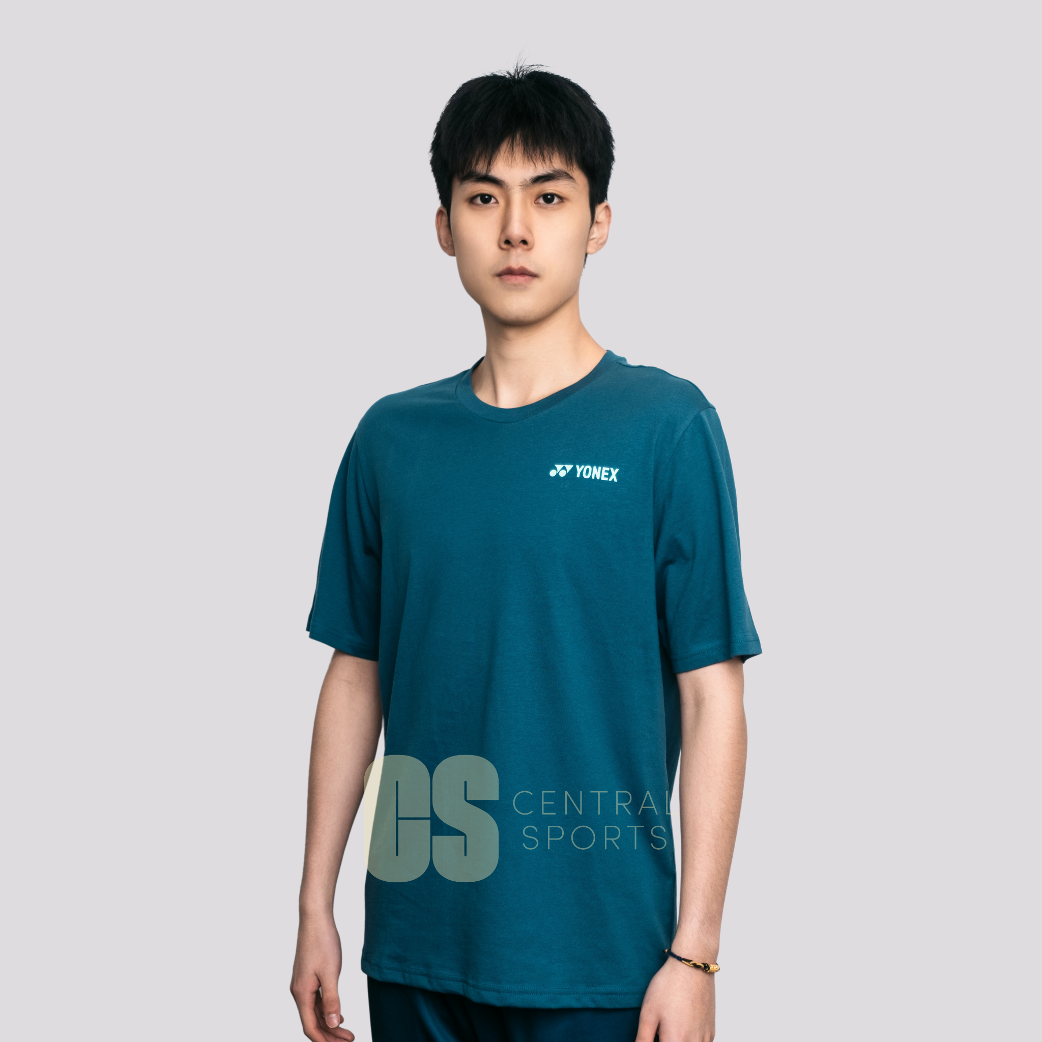 Yonex Coiled Snake Mens Cotton T-Shirt Dark Jade Clothing Yonex