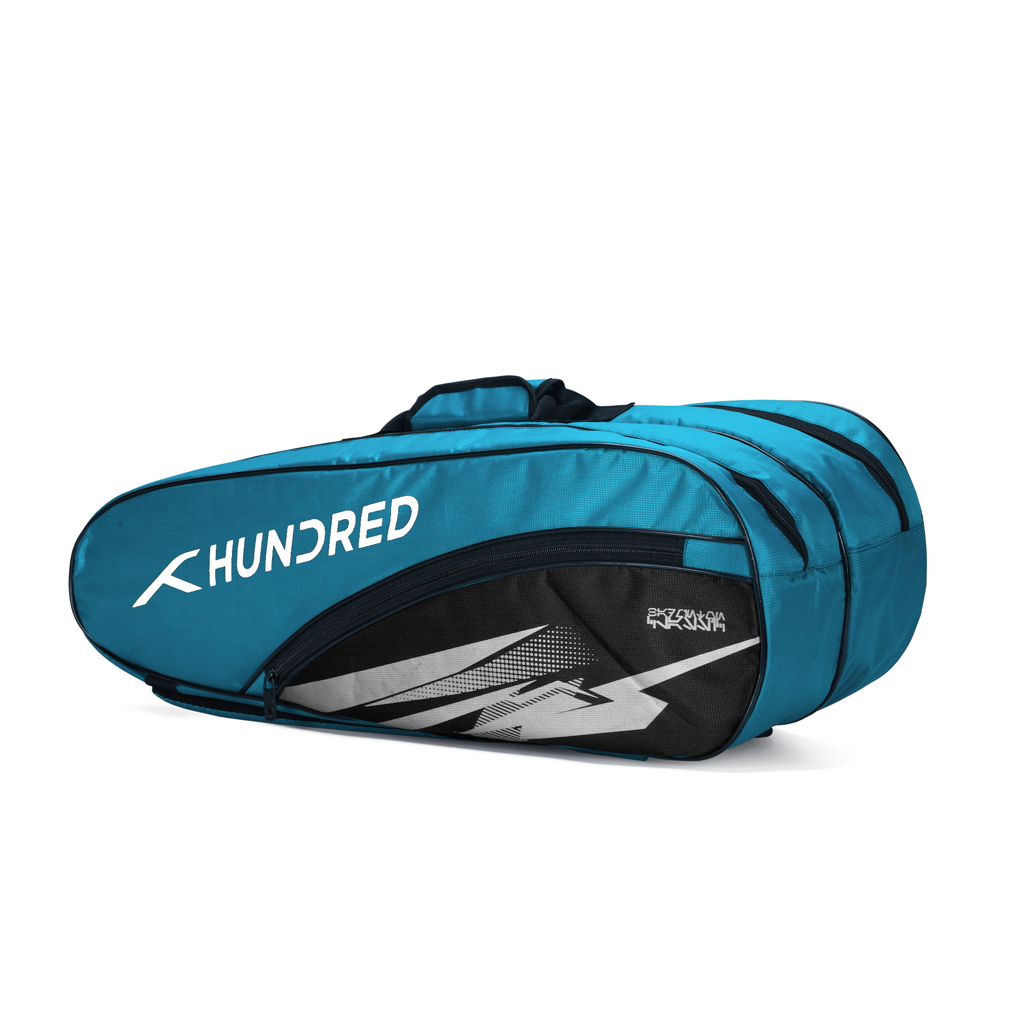 Hundred Cosmogear Badminton Kitbag - Teal Blue/Black Teal Blue Black 6 Racket Luggage Hundred