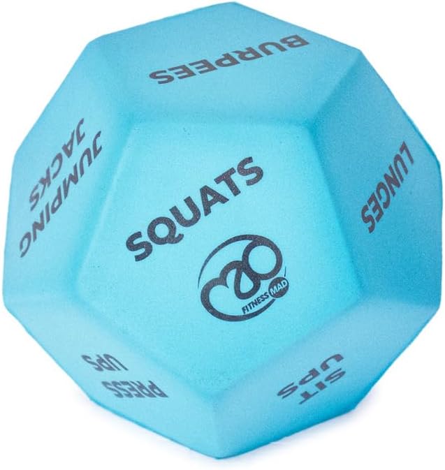 Fitness Mad 12-Sided Fitness Dice Pair Fitness Mad