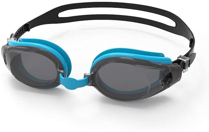 SwimTech Fusion Goggles Adult, Black/Blue/Smoke
