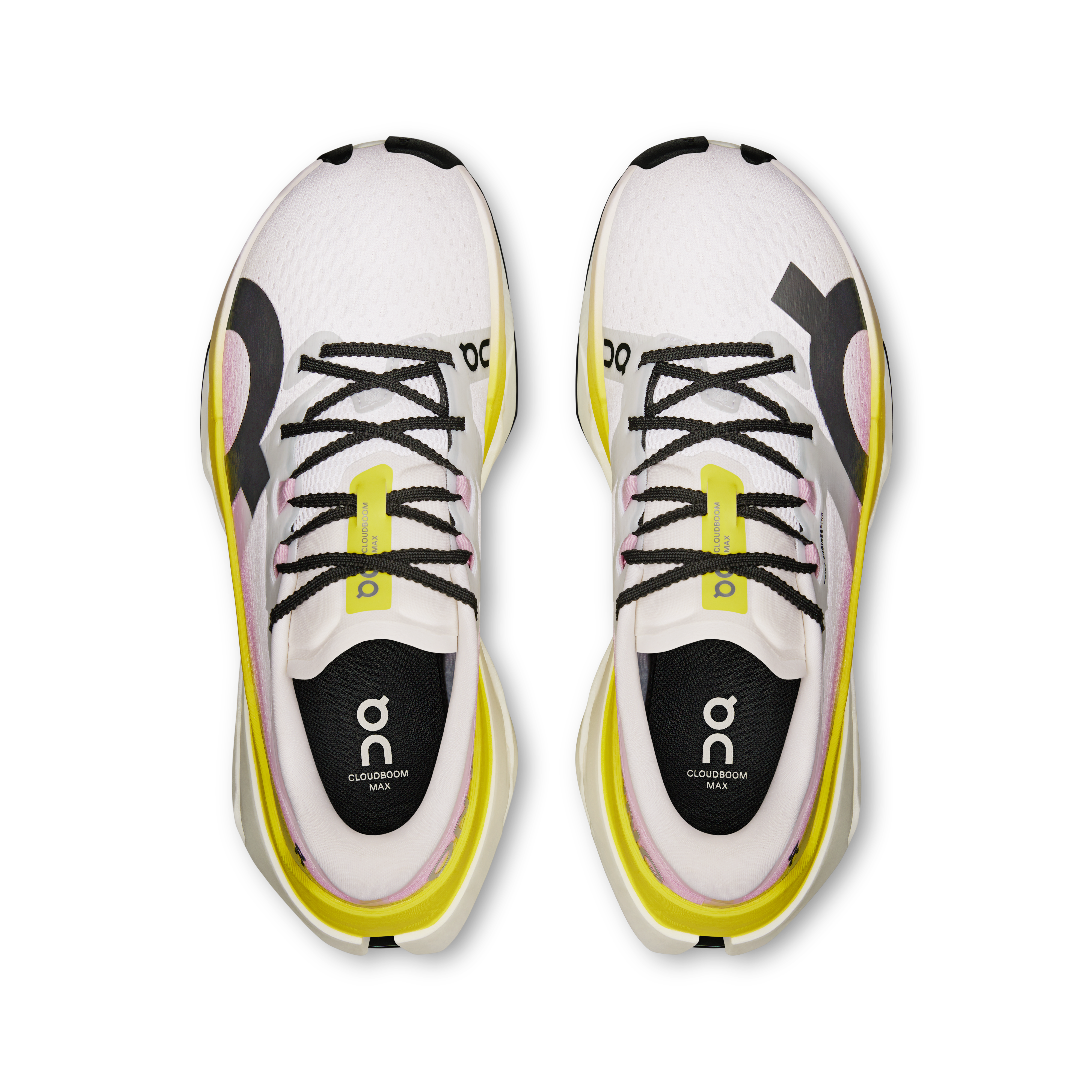 On Running Cloudboom Max Running Shoe Women - White/Yellow Running Shoes On Running