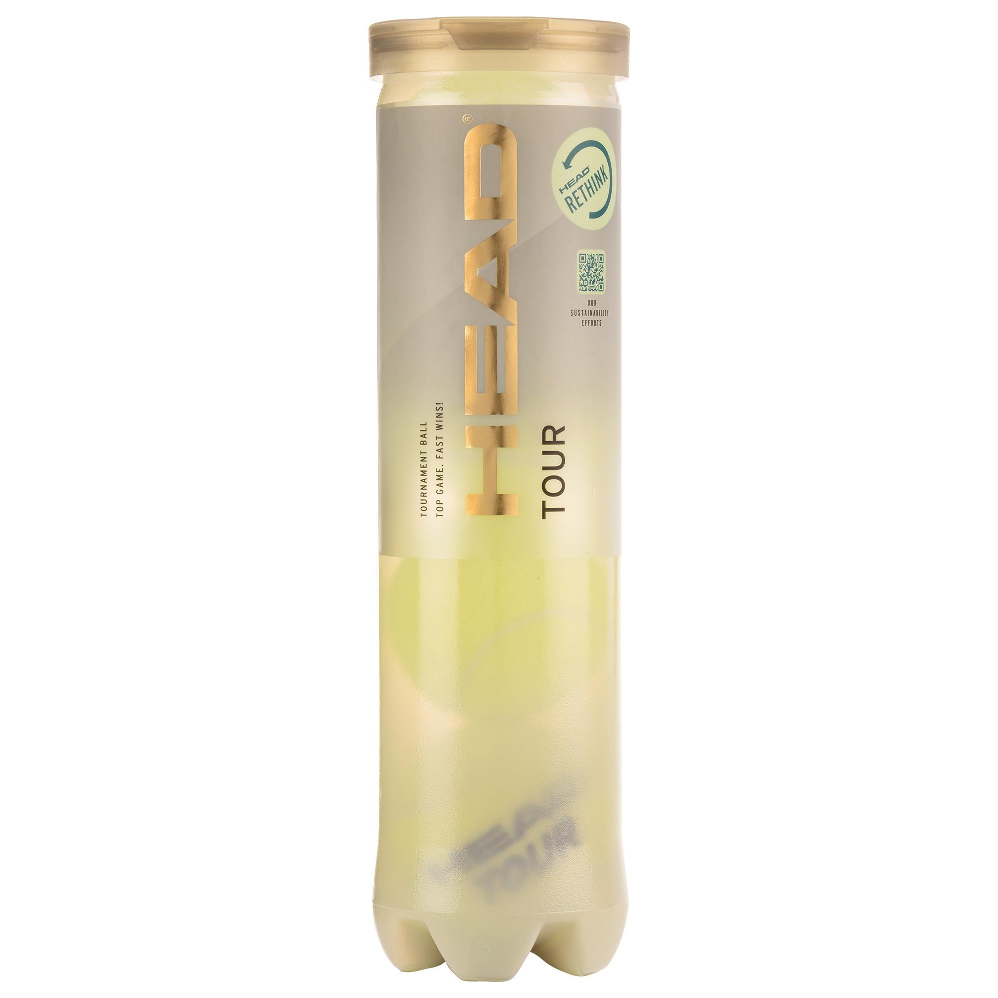 Head Tour Ball 570704 (4 ball tube) One Size YELLOW Tennis Balls Head