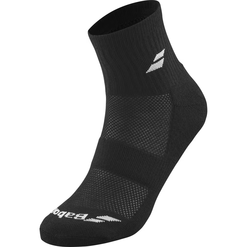 Babolat Quarter Socks Unisex 3 Pack - Multicolor Black Clothing Babolat