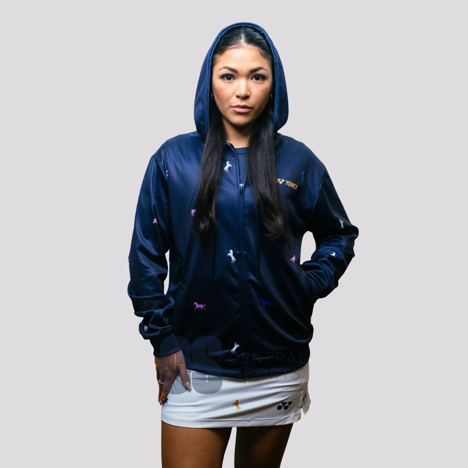 Yonex Night Rider – Unisex Zip Hoodie (Ink Blue) Yonex CNY2026 Zip Hood Sweat A Unisex Clothing Yonex
