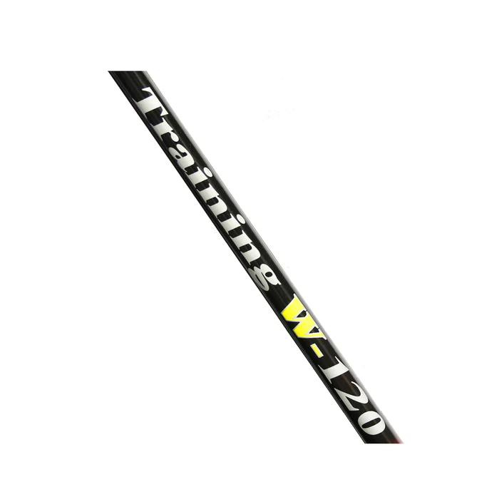 Apacs W-120g Badminton Training Racket (Strung), Black/Pink, close-up detail