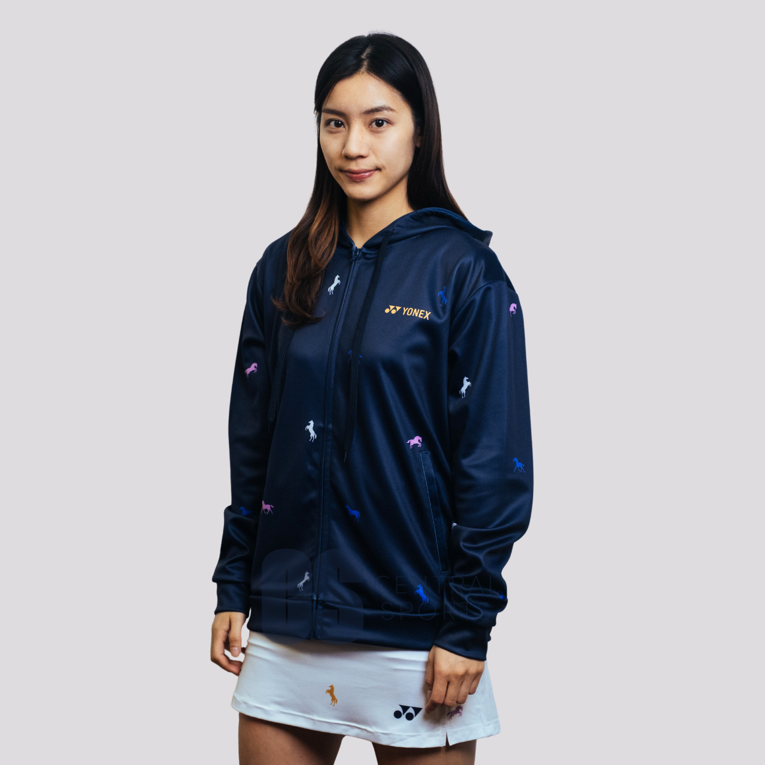 Yonex Night Rider – Unisex Zip Hoodie (Ink Blue) Yonex CNY2026 Zip Hood Sweat A Unisex Clothing Yonex