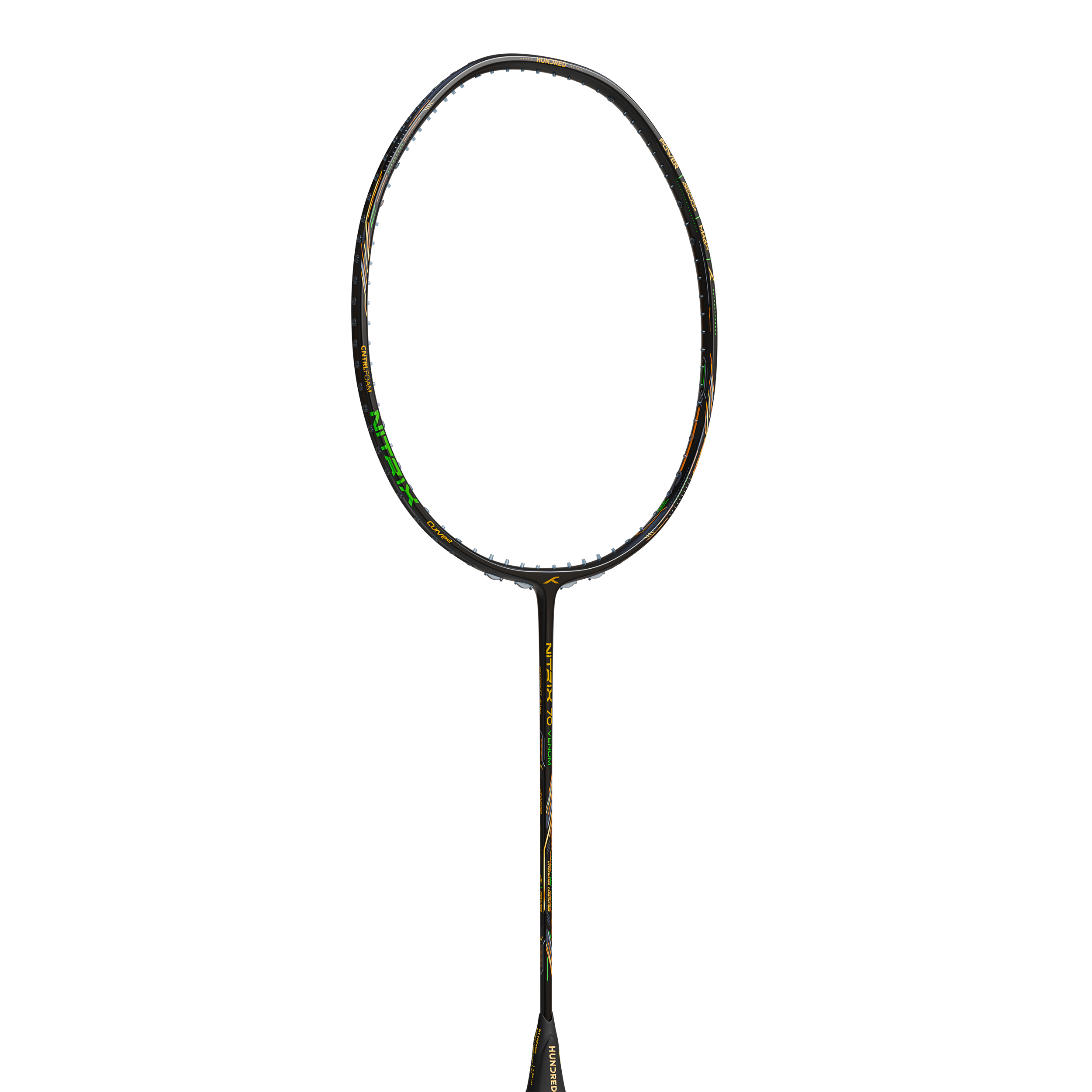 Hundred Nitrix 70 Venom Badminton Racket - Black/Green