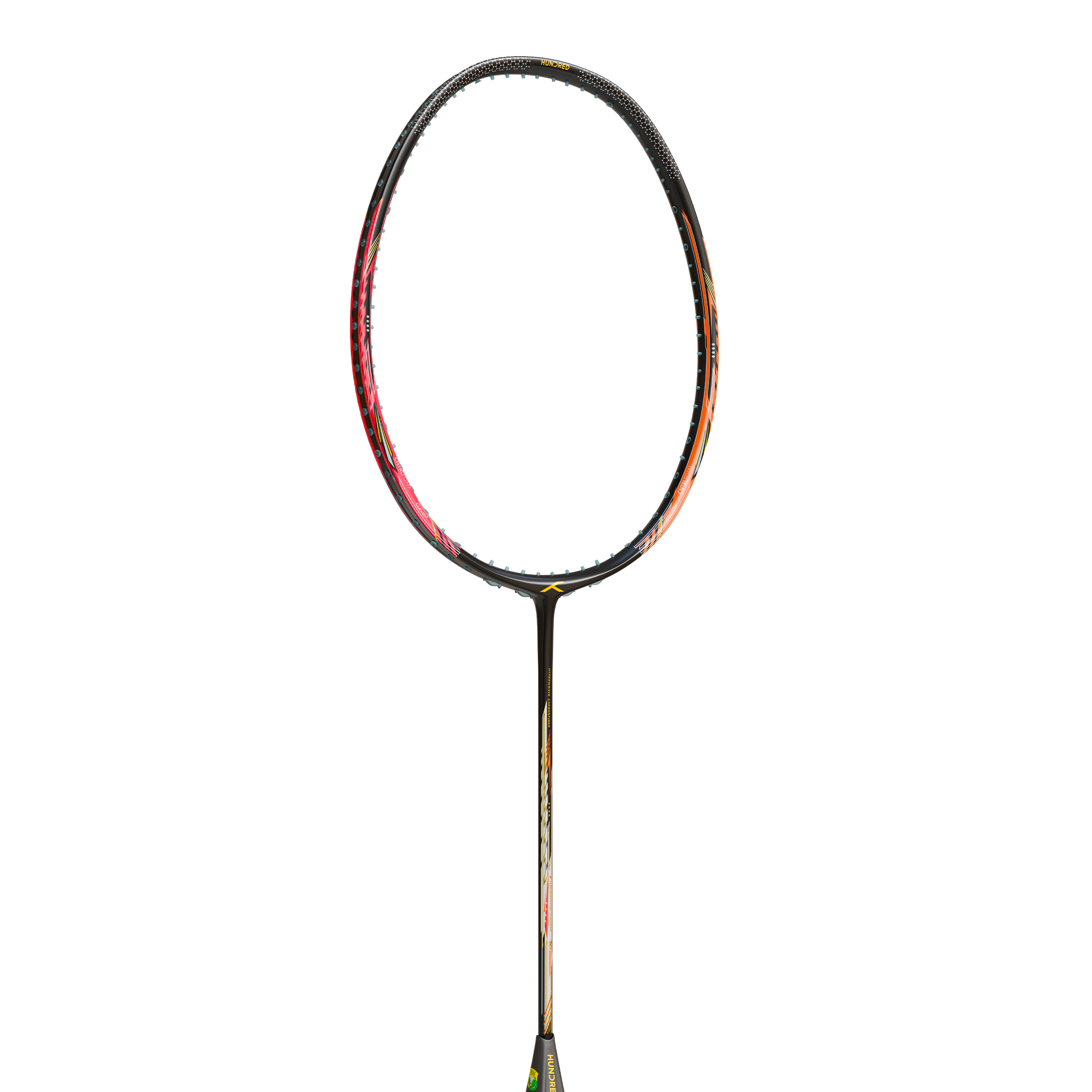 Hundred Flareon 700 Badminton Racket - Black/Orange