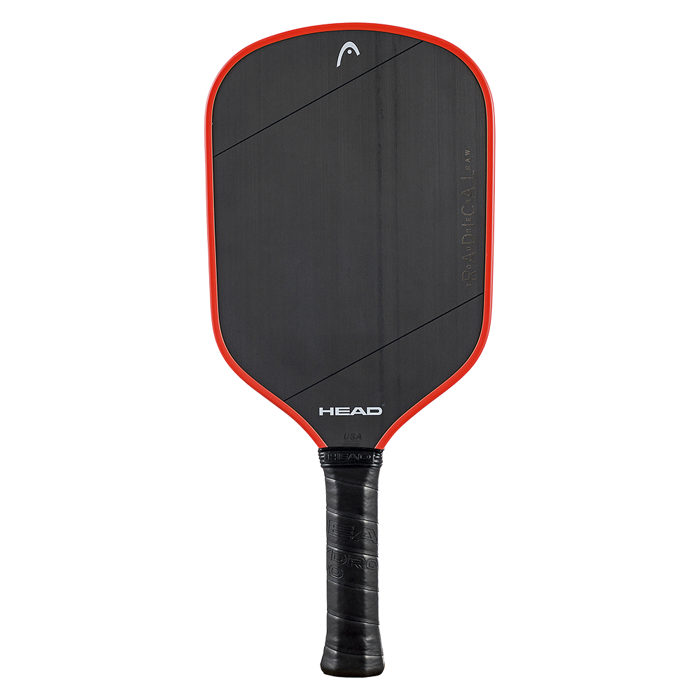 Head Radical Tour EX RawPickleball Paddle, Black/Red, front view