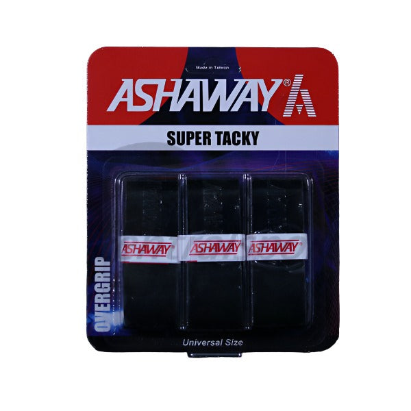 Ashaway Super Tacky Overgrips (3 Pieces) Black 3 Pieces Clearance Ashaway