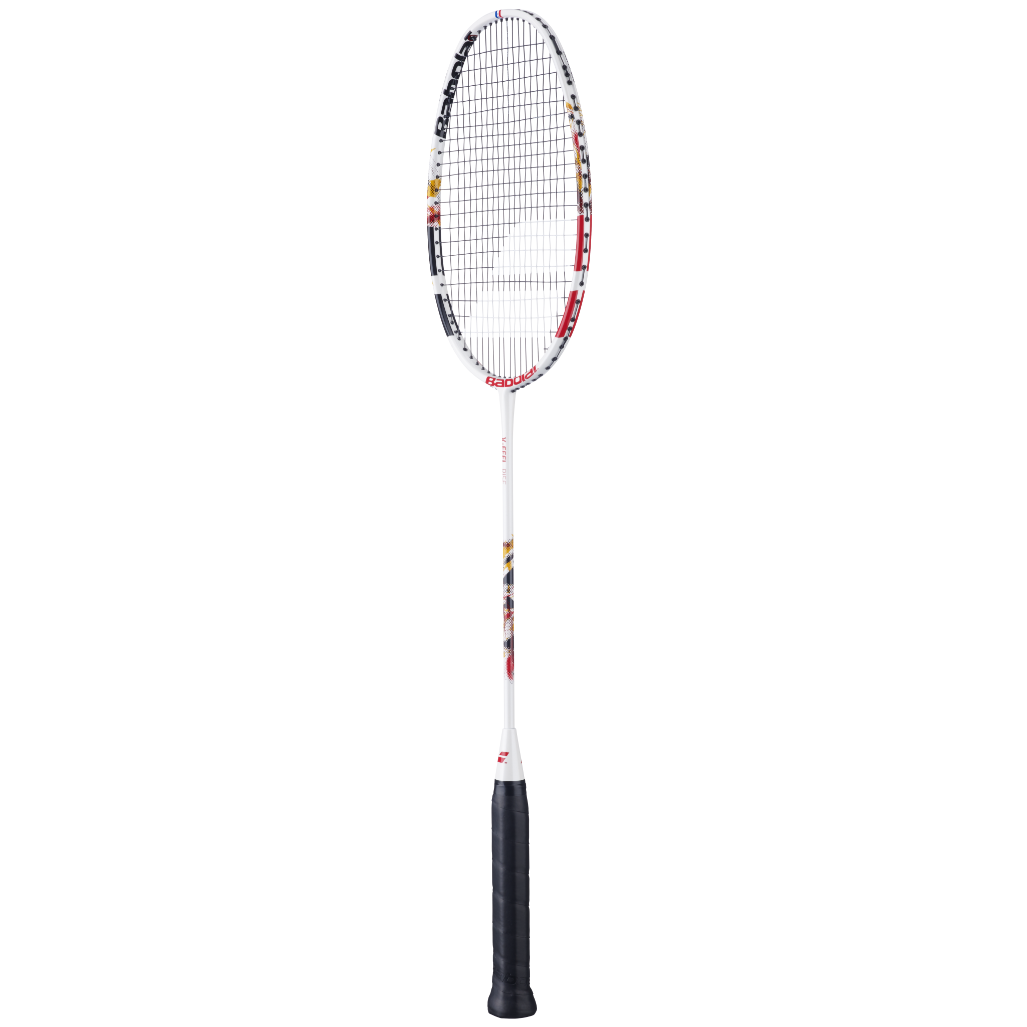 Babolat X-Feel Rise 2025 Unstrung Badminton Racket (601485) - White/Red Badminton Rackets Babolat