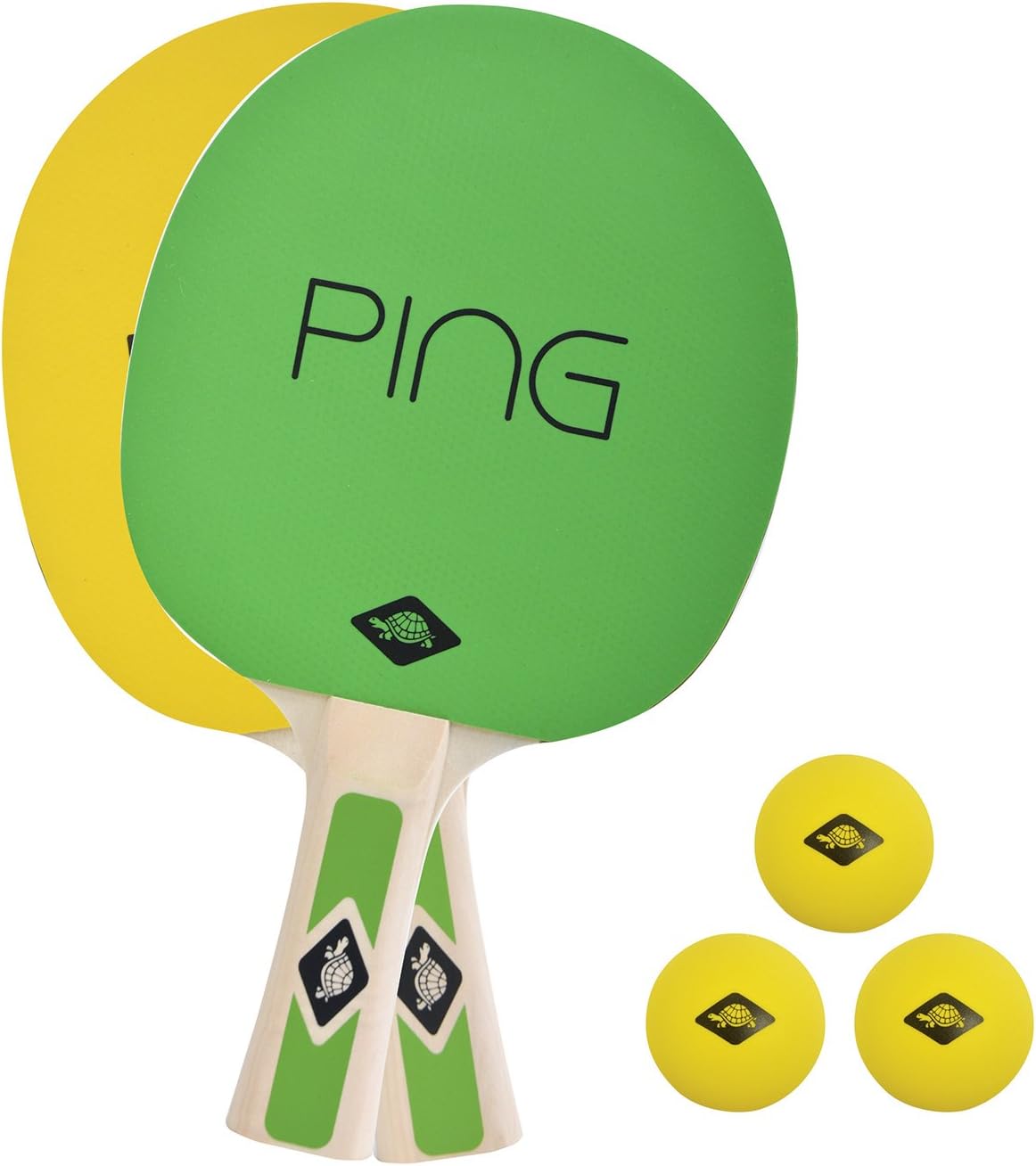 Donic-Schildkrot Ping Pong Set - Green/Yellow Green Yellow One Size Table Tennis Paddle Donic-Schildkroet