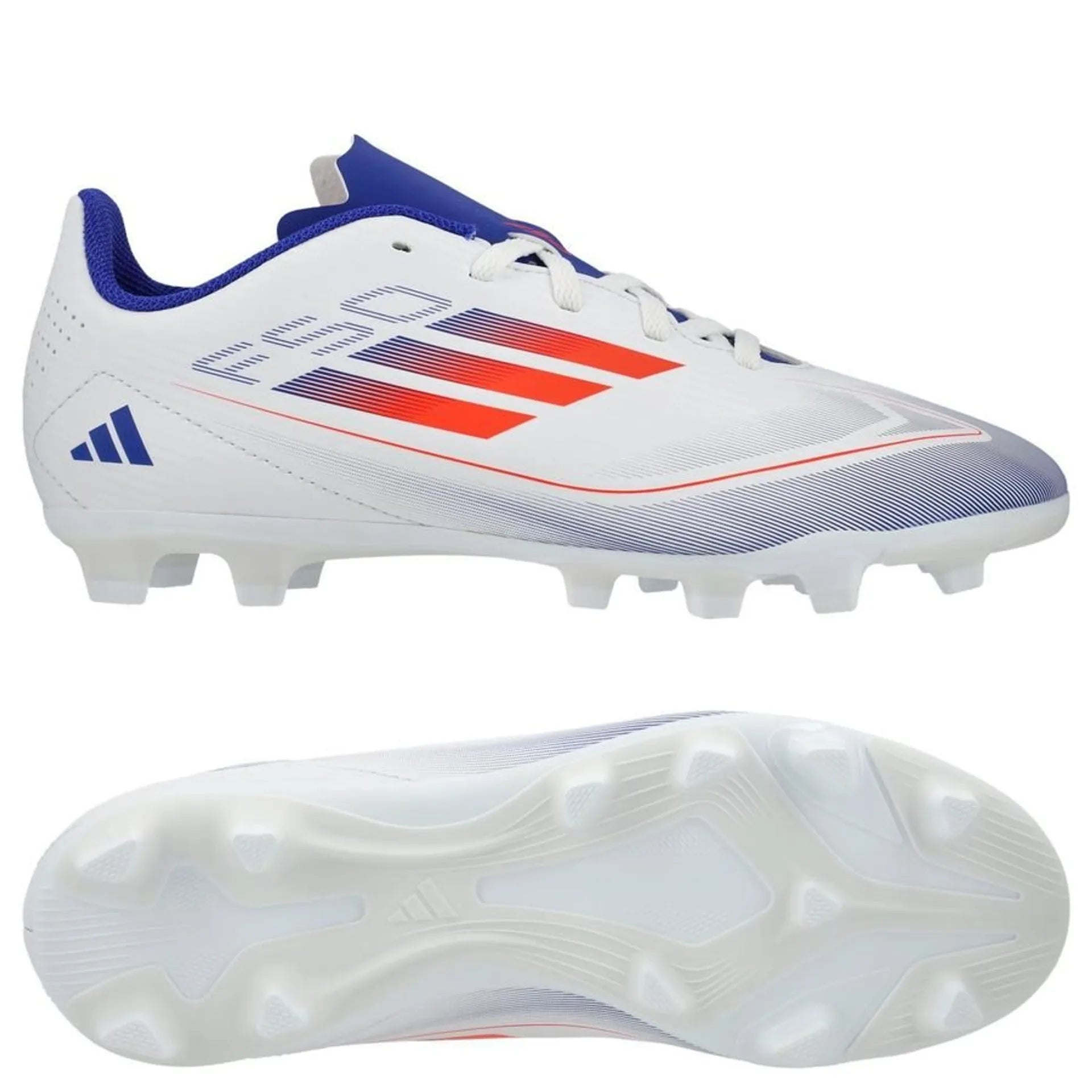 Adidas F50 Club FxG Football Boots Junior - White