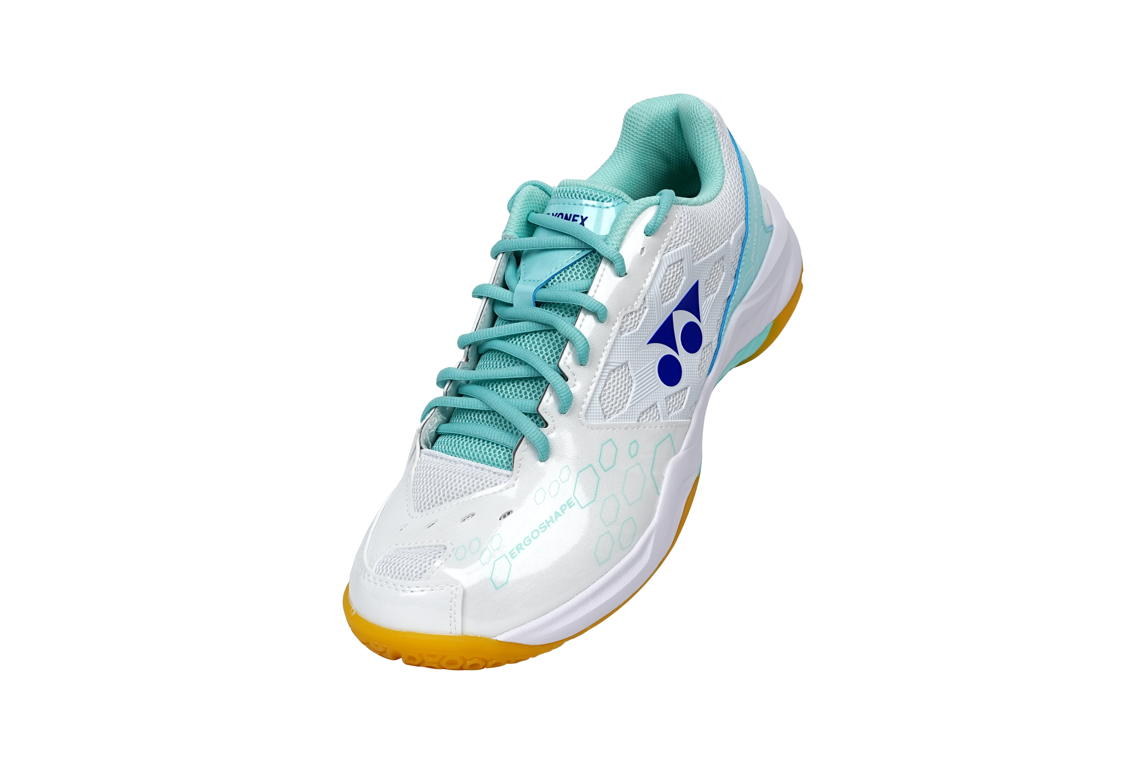 Yonex SHB101EX Power Cushion 101 Badminton Shoe Unisex - White/Mint Badminton Shoes Yonex