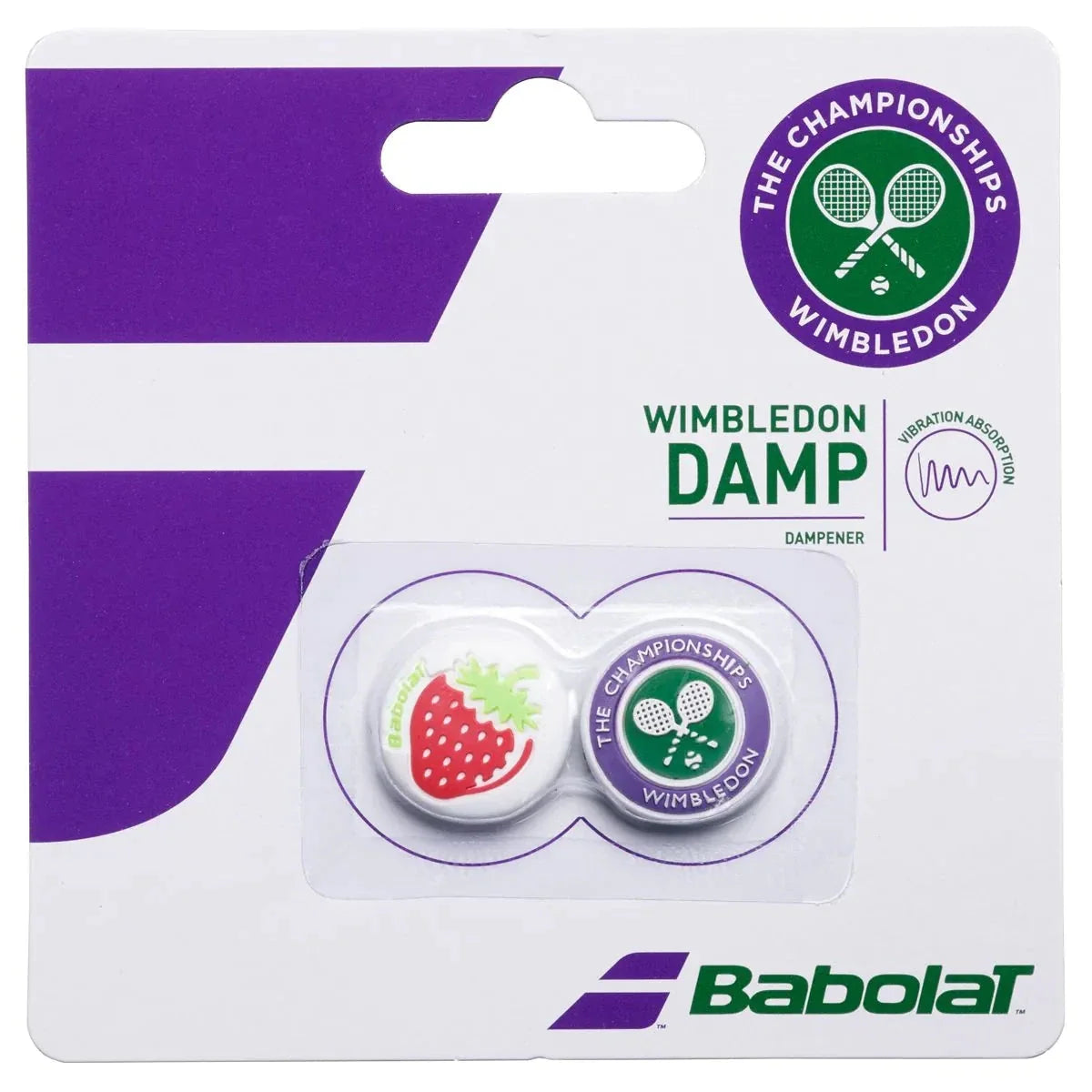 Babolat Wimbledon Dampener X2, Tennis Vibration Dampener, front view