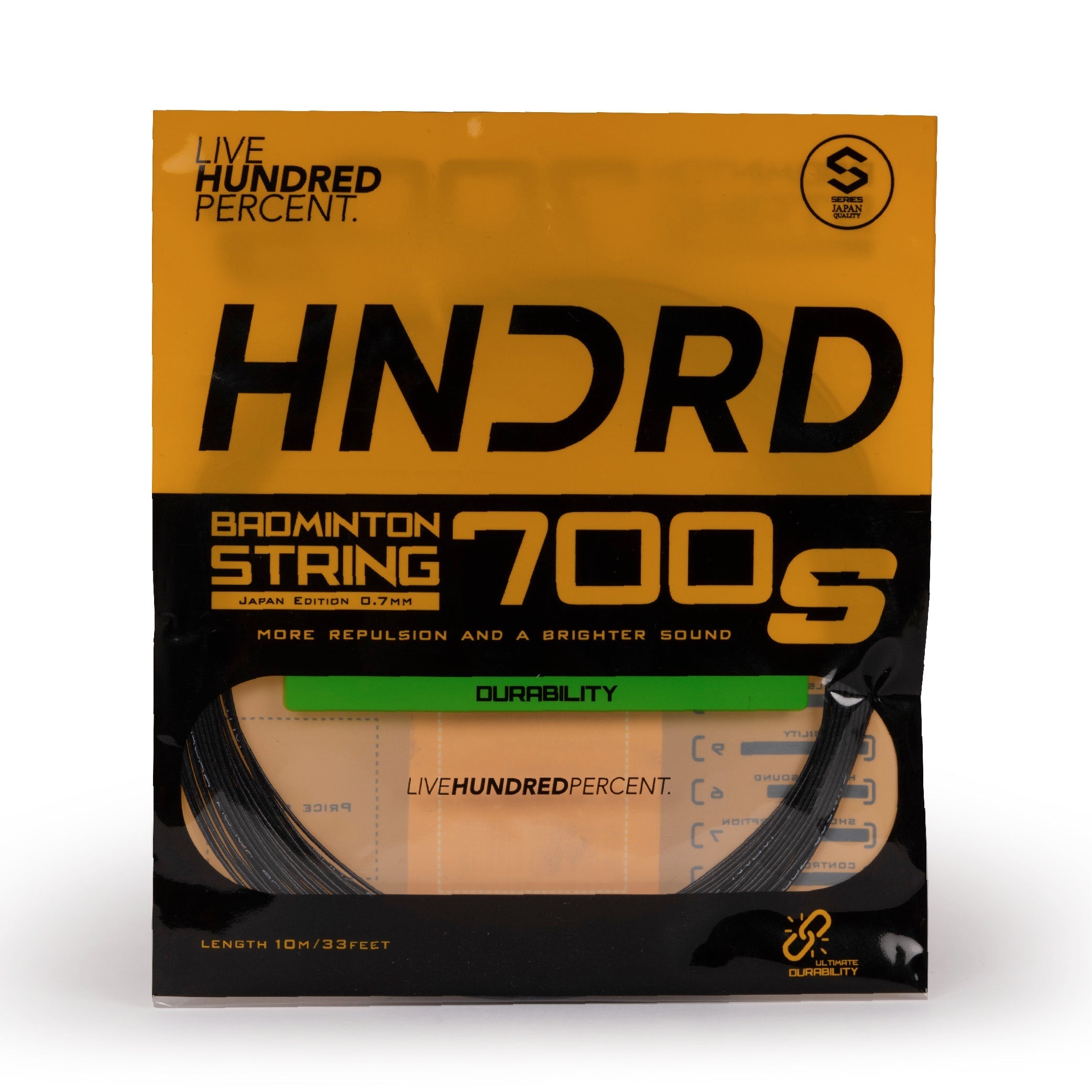 Hundred 700 S Badminton String HBAA-2M045-2 String (Packs) Hundred