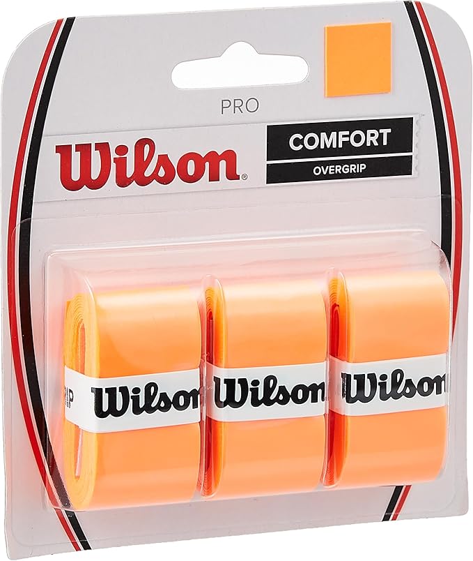 Wilson Pro Overgrip Burn, Orange, back view