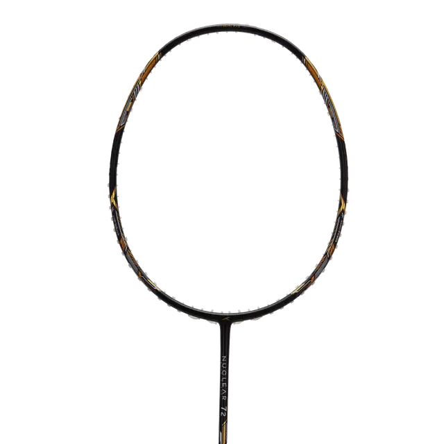 Hundred Nuclear 72 6U Badminton Racket - Black/White/Gold Badminton Rackets Hundred