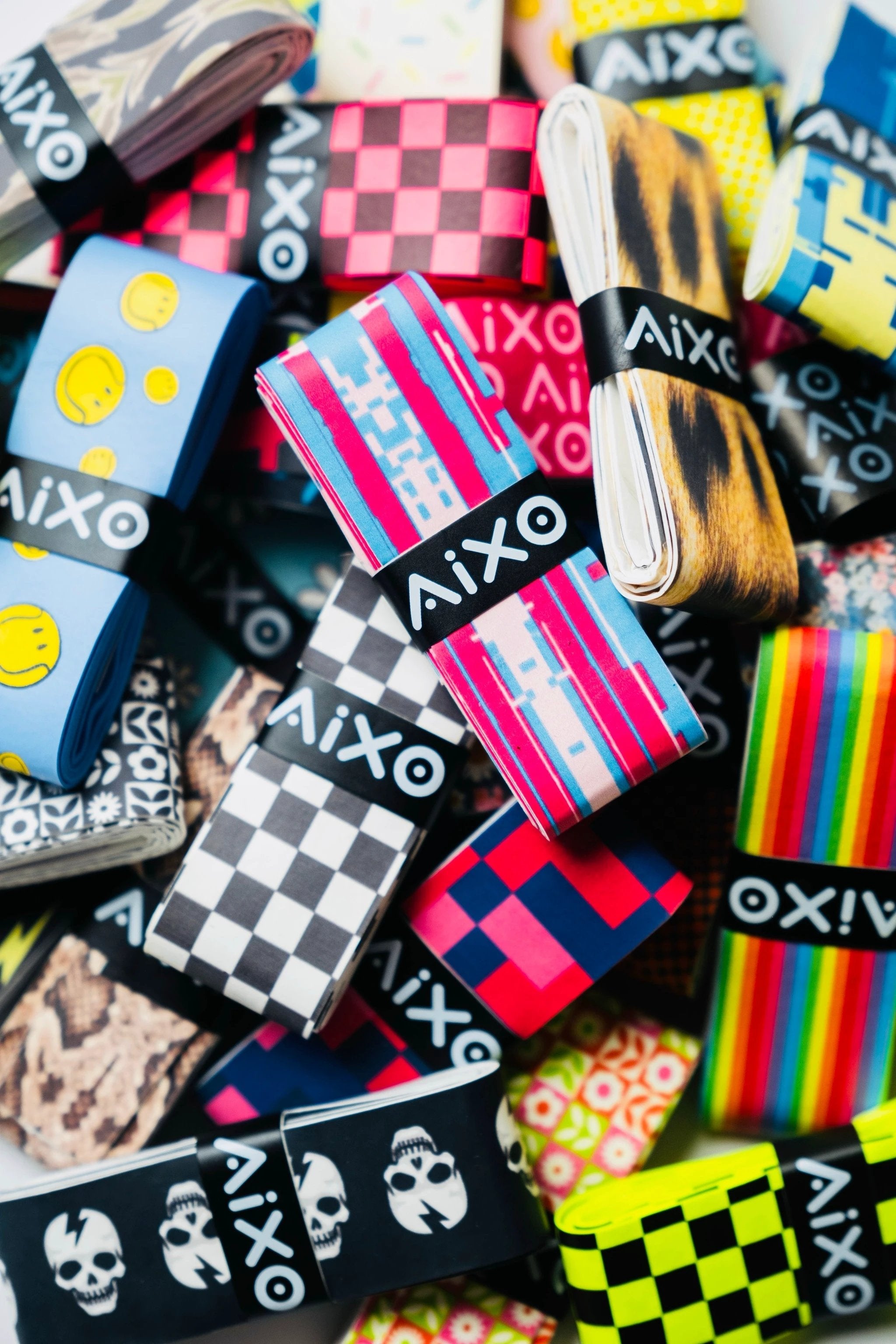 Aixo Rainbow Stripe Tacky Overgrip Overgrips Aixo
