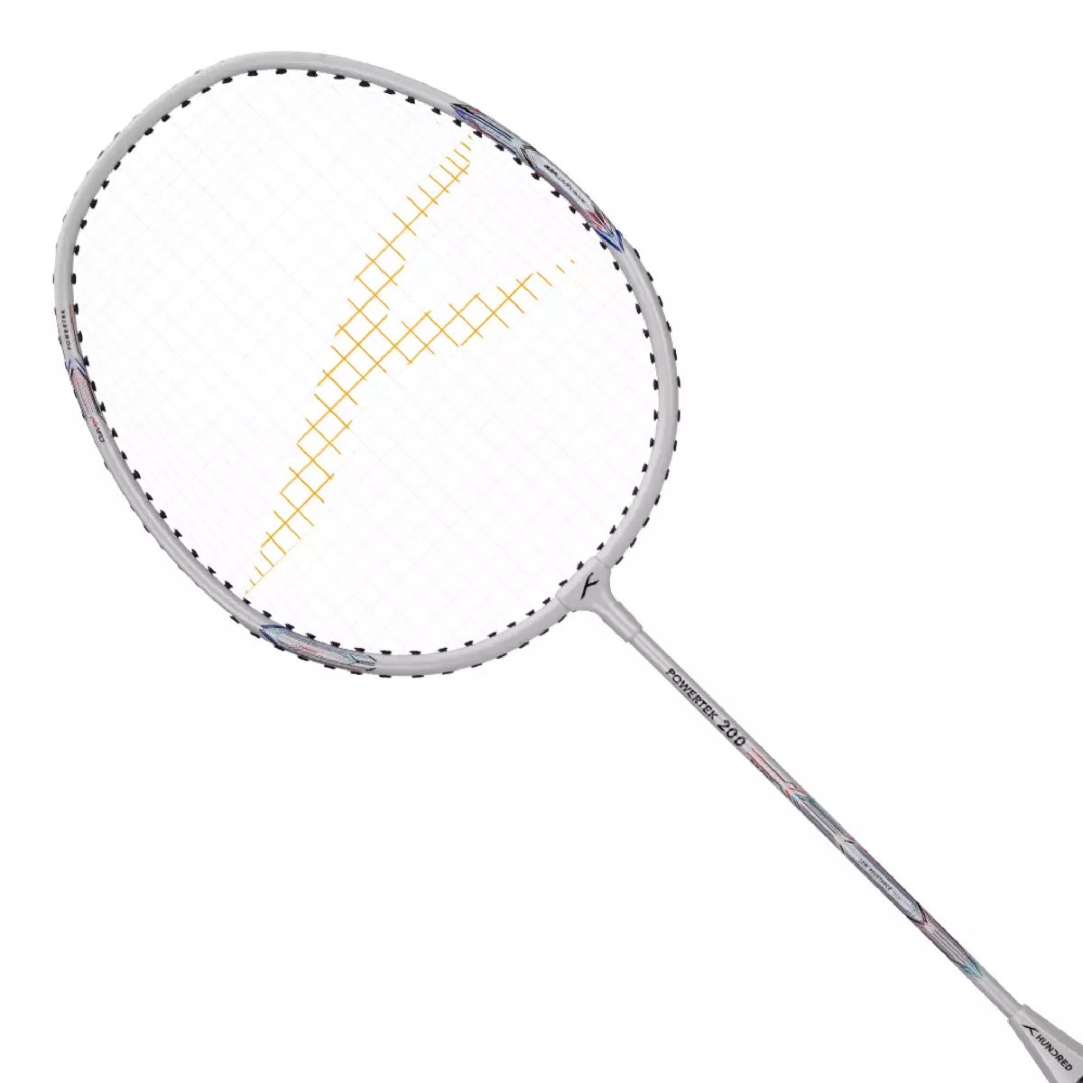 Hundred Powertek 200 2U Badminton Racket - White Badminton Rackets Hundred