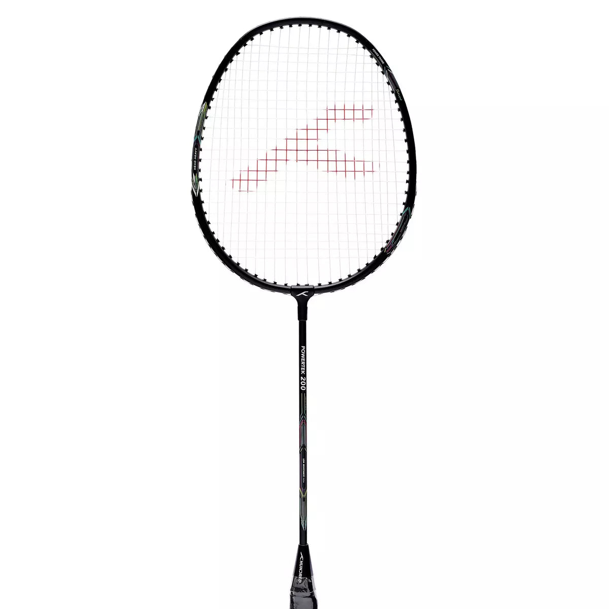Hundred Powertek 200 2U Badminton Racket - Black Badminton Rackets Hundred