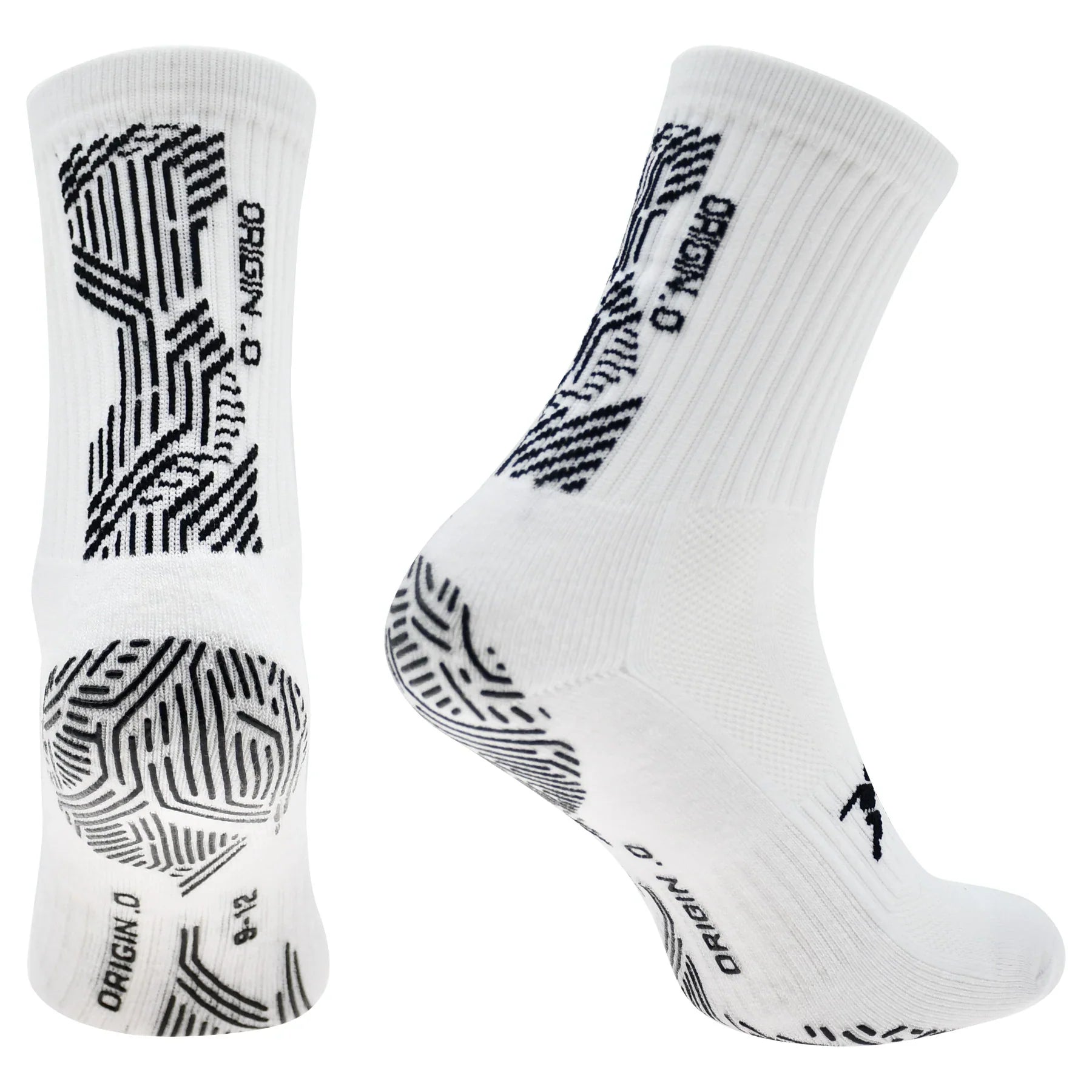 Precision Origin.0 Grip Socks Unisex - White/Black