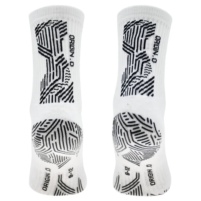 Precision Origin.0 Grip Socks Unisex - White/Black