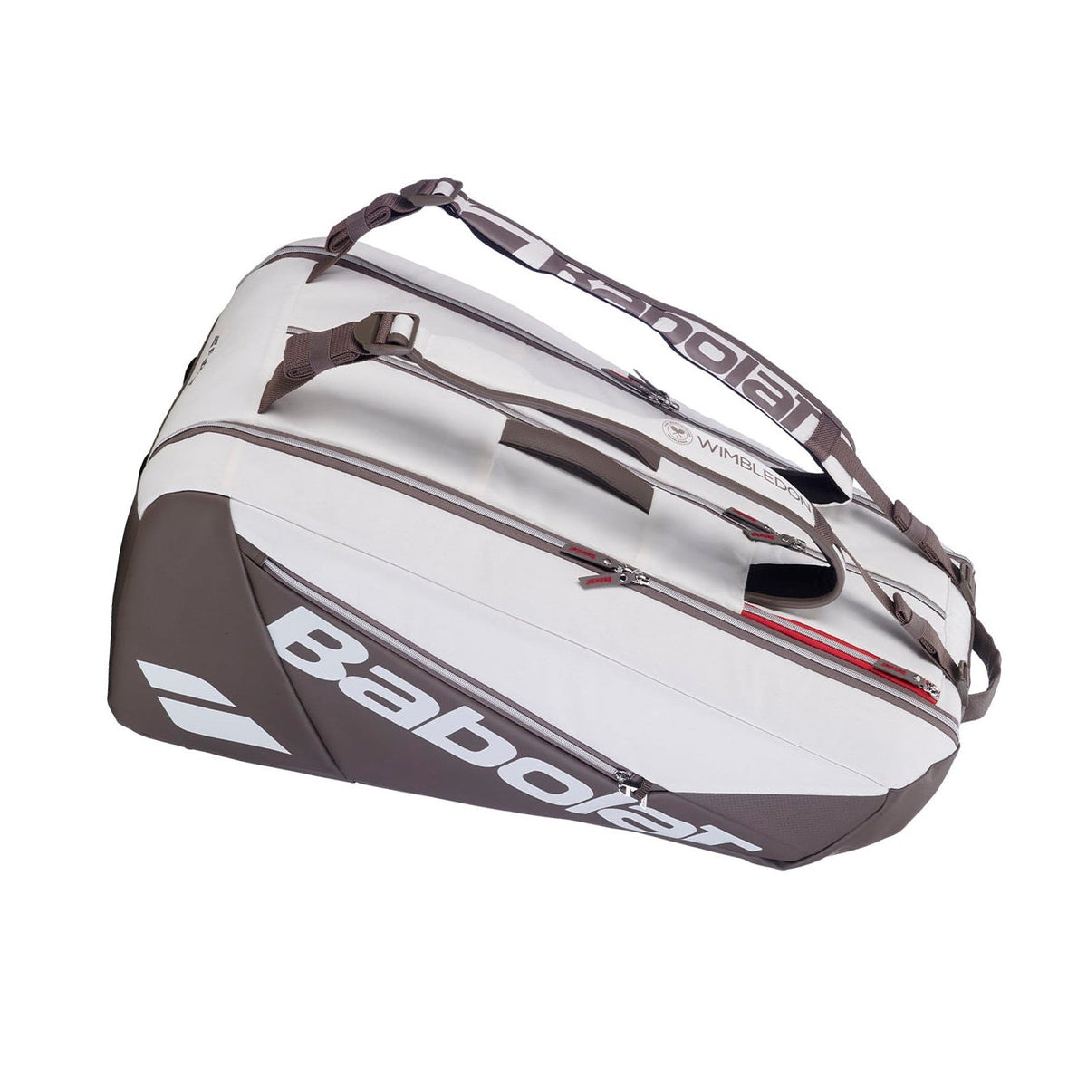 Babolat RH9 Pure Wimbledon 2026 Racket Bag, White, back view