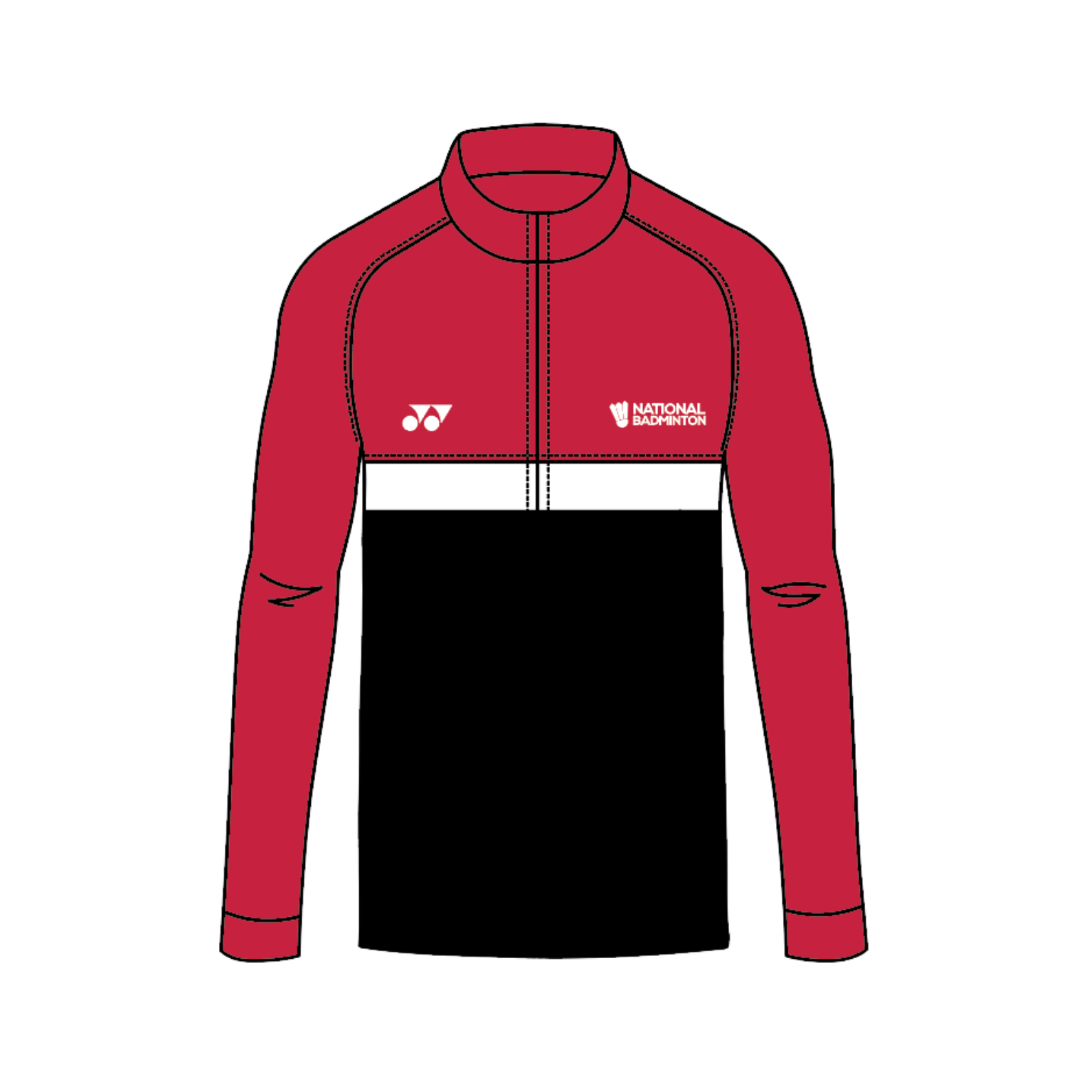 National Badminton Coach Kit Yonex Baseline Track Top Unisex - Red