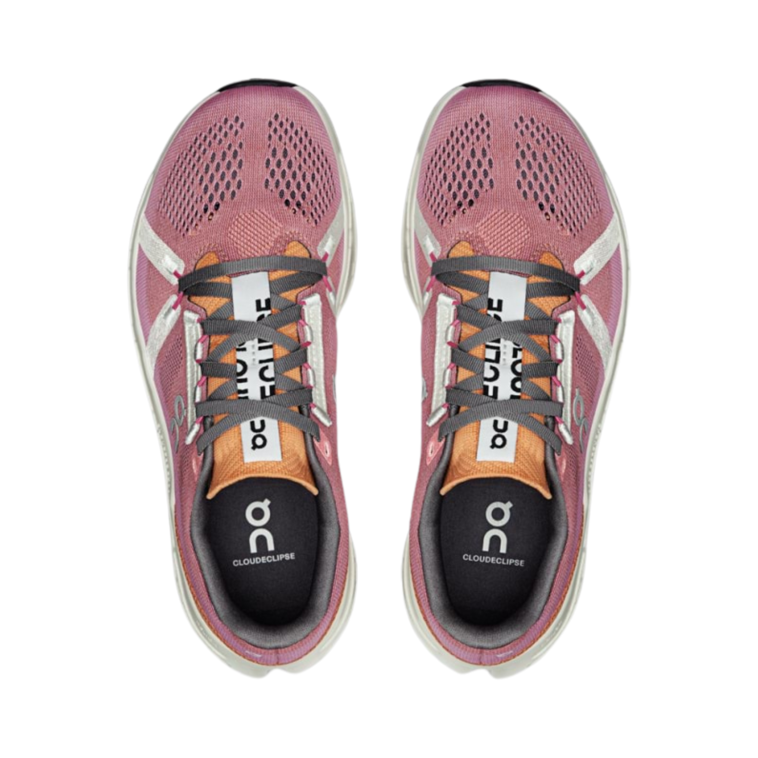 On Cloudeclipse Running Shoes Women - Tangerine/Ivory