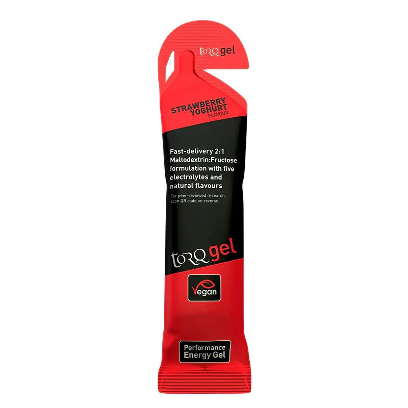 Torq Energy Gels - Single - Strawberry Yoghurt Clearance Torq