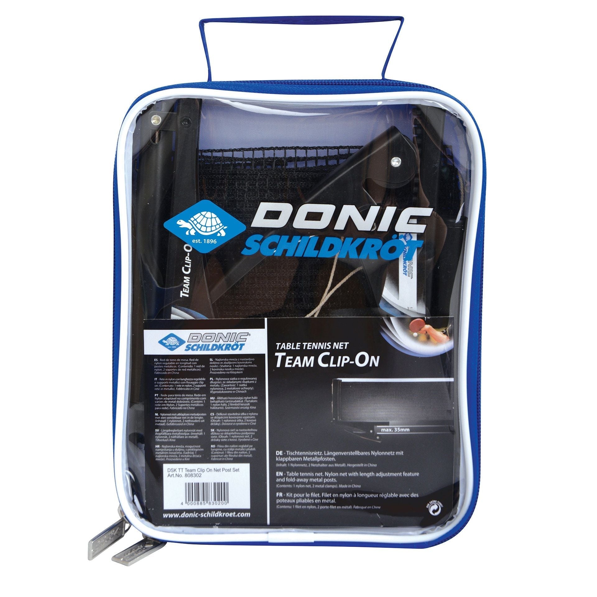 Donic-Schildkröt Team Clip-On Table Tennis Net - Black/Green Black White One Size Accessories Donic-Schildkroet