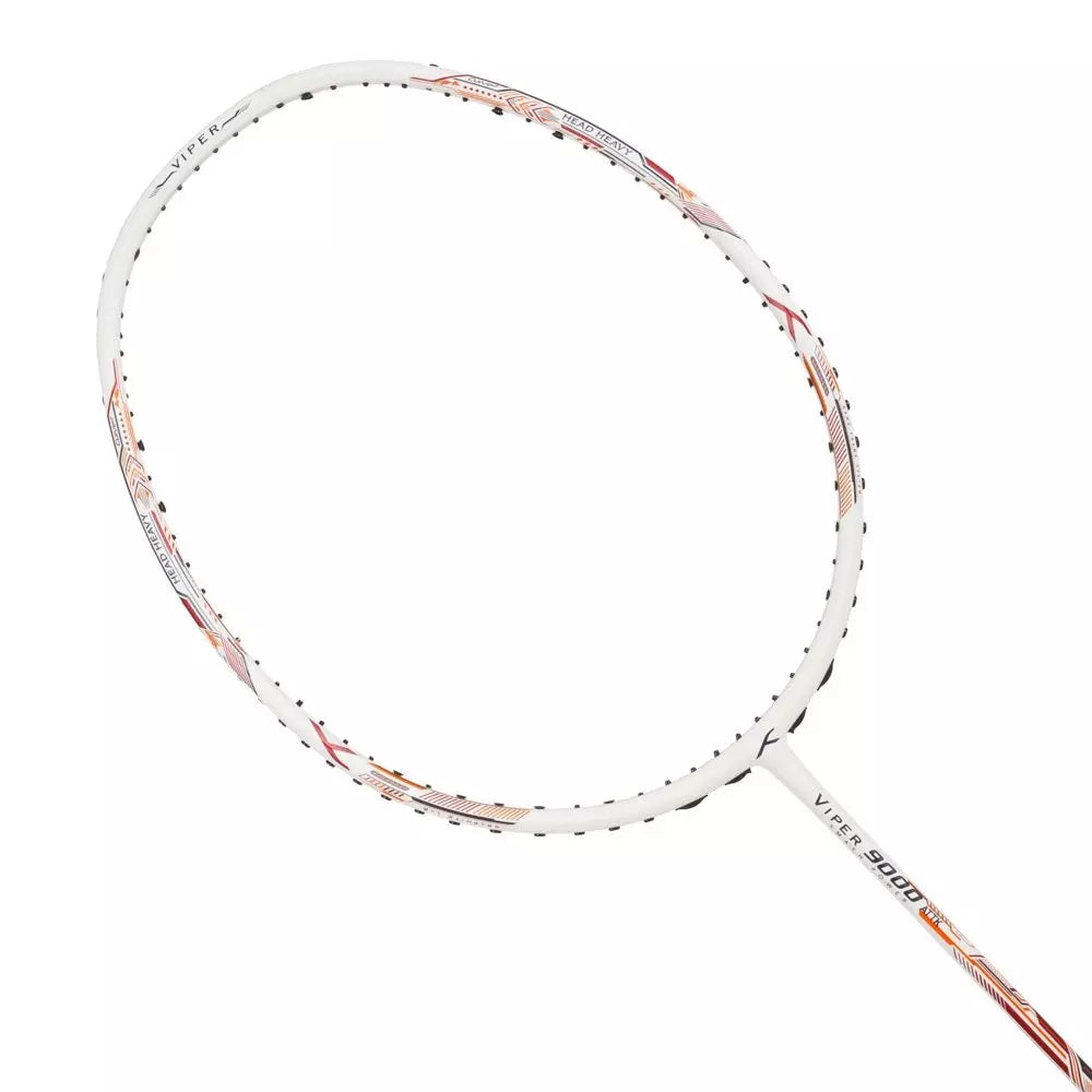 Hundred Viper 9000-5U Badminton Racket - White/Red White Red 5U6 Badminton Rackets Hundred