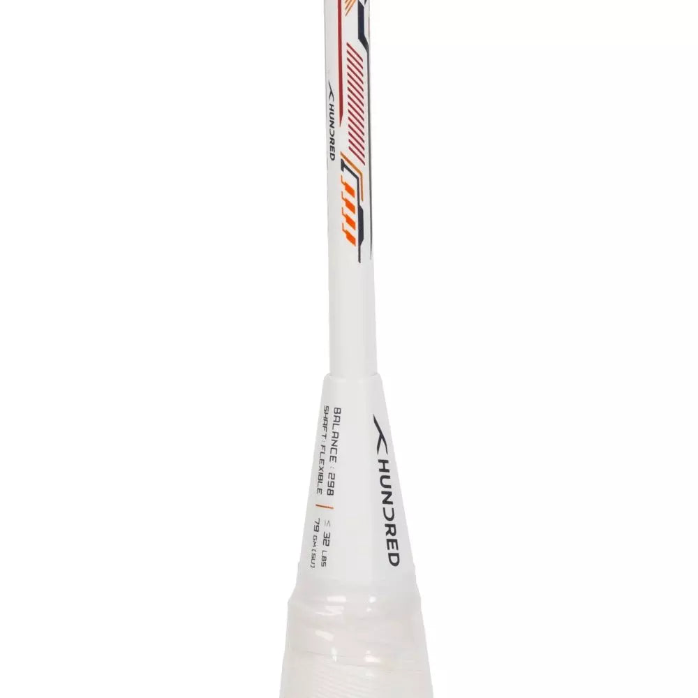 Hundred Viper 9000-5U Badminton Racket - White/Red Badminton Rackets Hundred