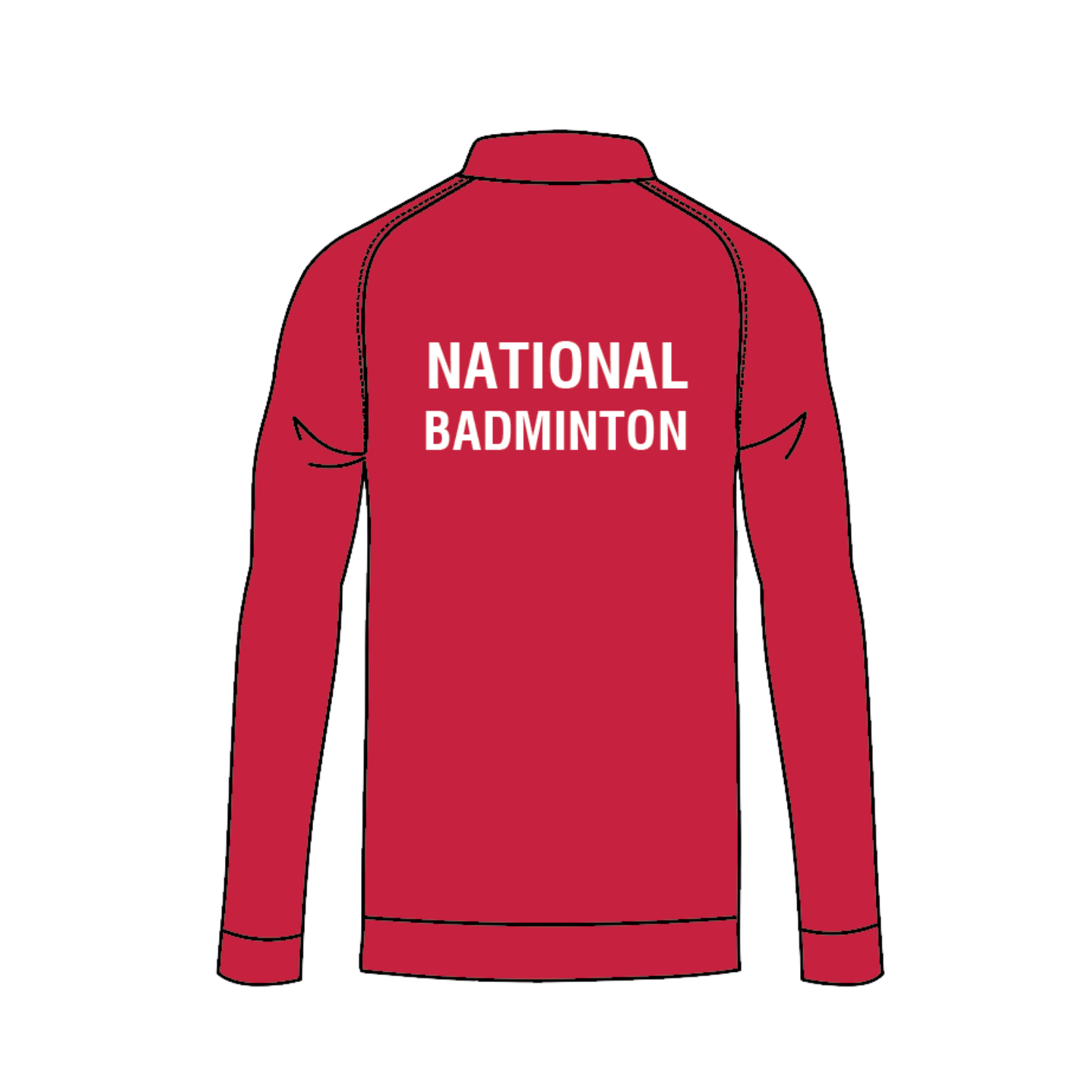 National Badminton Coach Kit Yonex Baseline Track Top Unisex - Red
