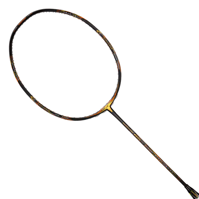 Hundred Aeroflash 8000 Attack 4U Badminton Racket - Charcoal/Black/Gold