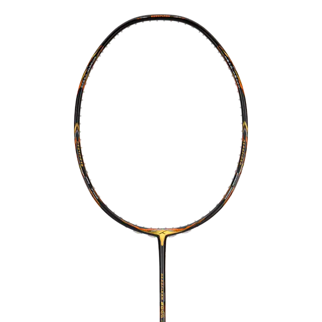 Hundred Aeroflash 8000 Attack 4U Badminton Racket - Charcoal/Black/Gold Badminton Rackets Hundred