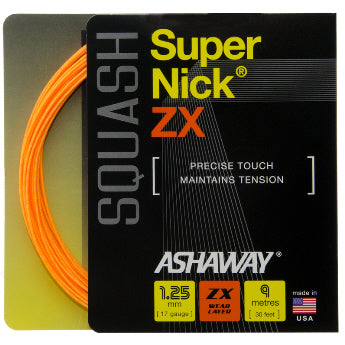 Ashaway Supernick ZX 1.25mm Squash Set, Orange