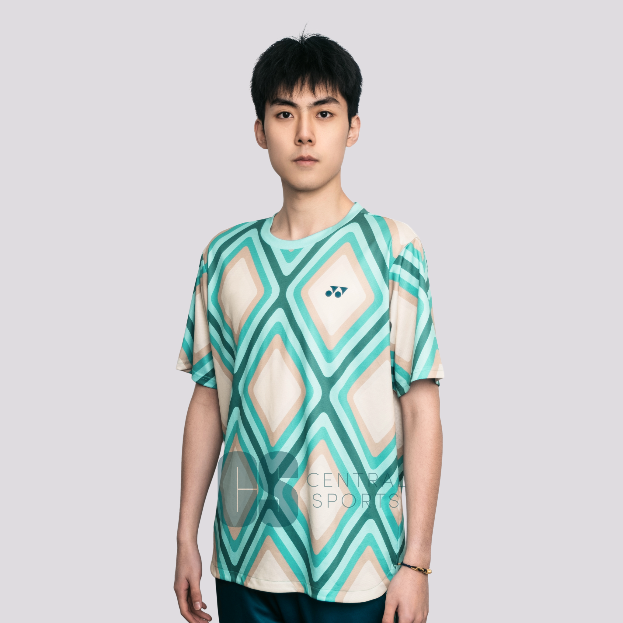 Yonex Diamond Tech T-Shirt Men Jade/Ivory Clothing Yonex
