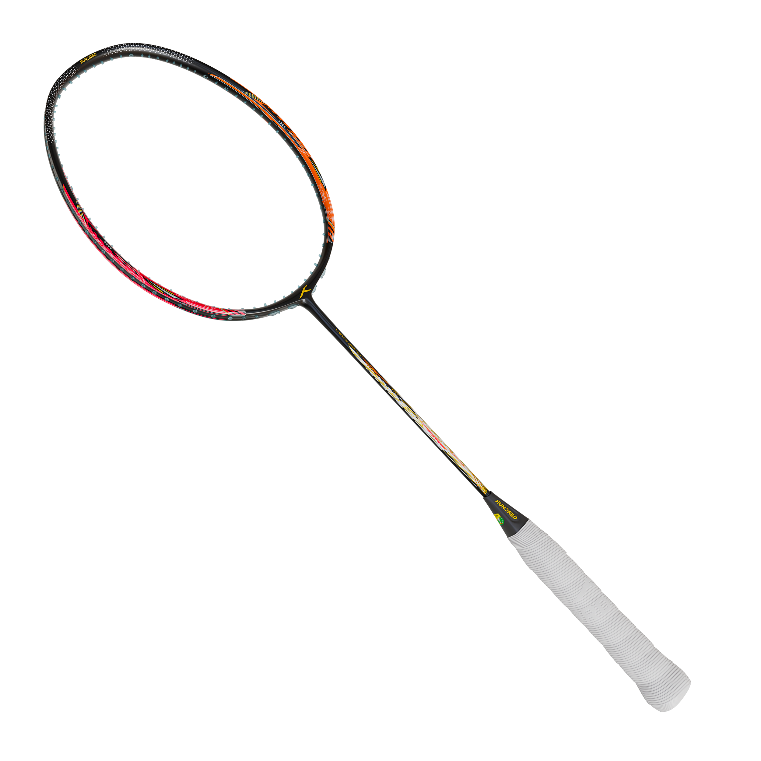 Hundred Flareon 700 Badminton Racket - Black/Orange
