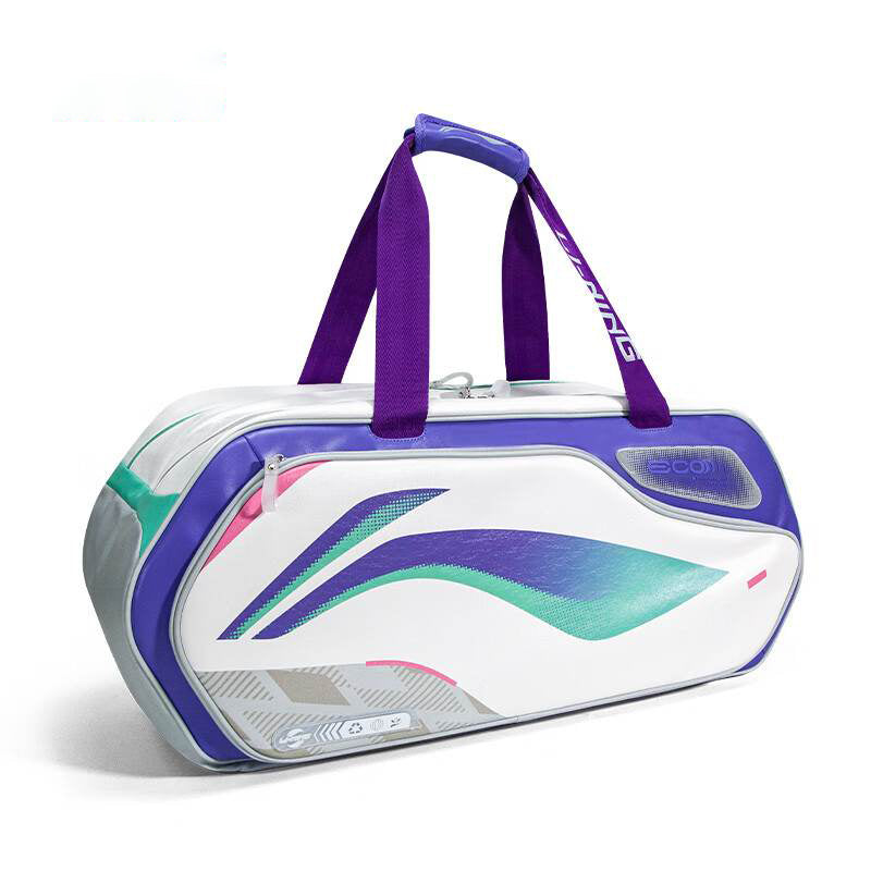 Li-Ning ABJU013 6 Racket International Badminton Bag – White / Purple