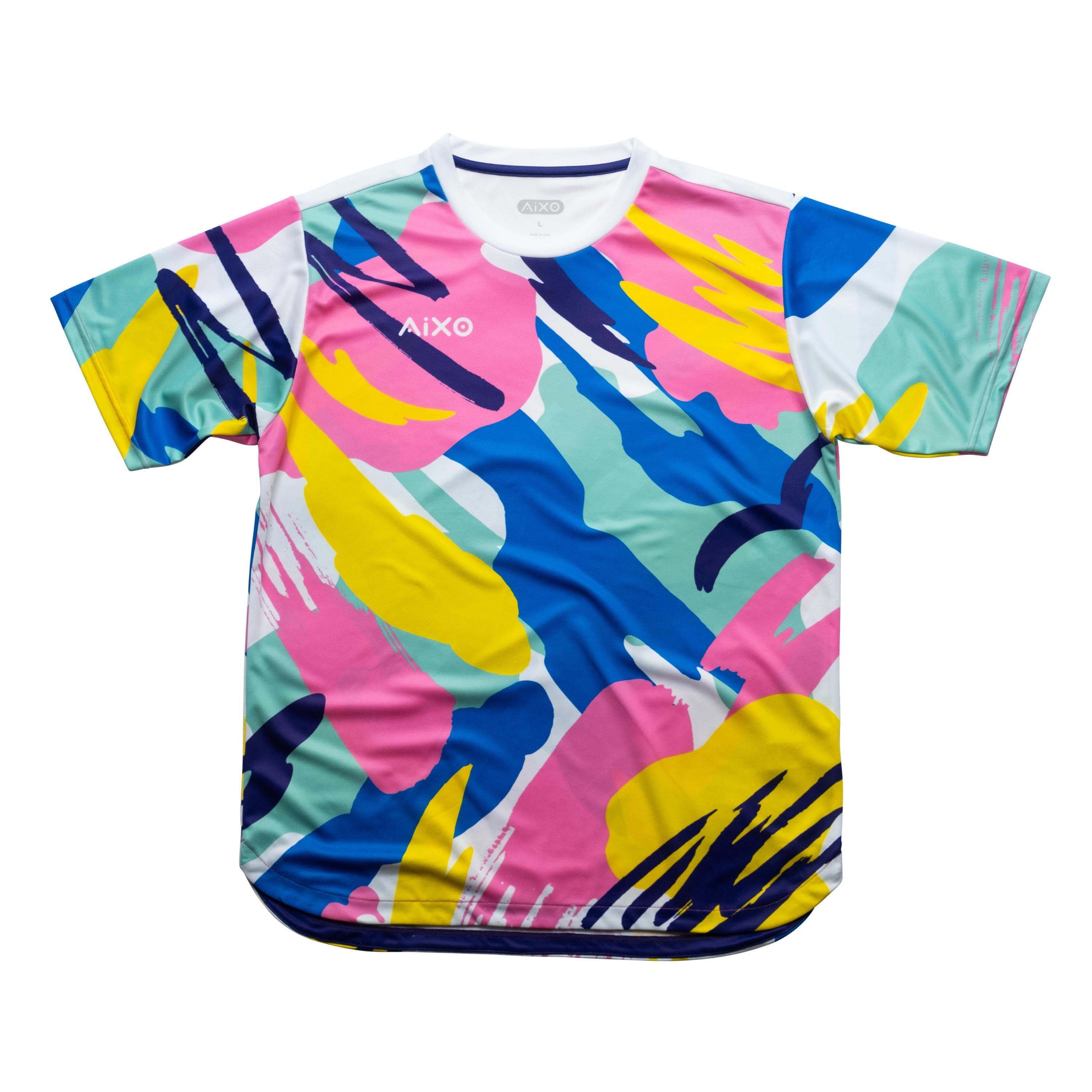 Aixo Abstract T-Shirt Mens (Multicolour) Multicolour T Shirt Aixo